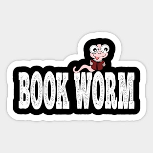 Book worm Sticker